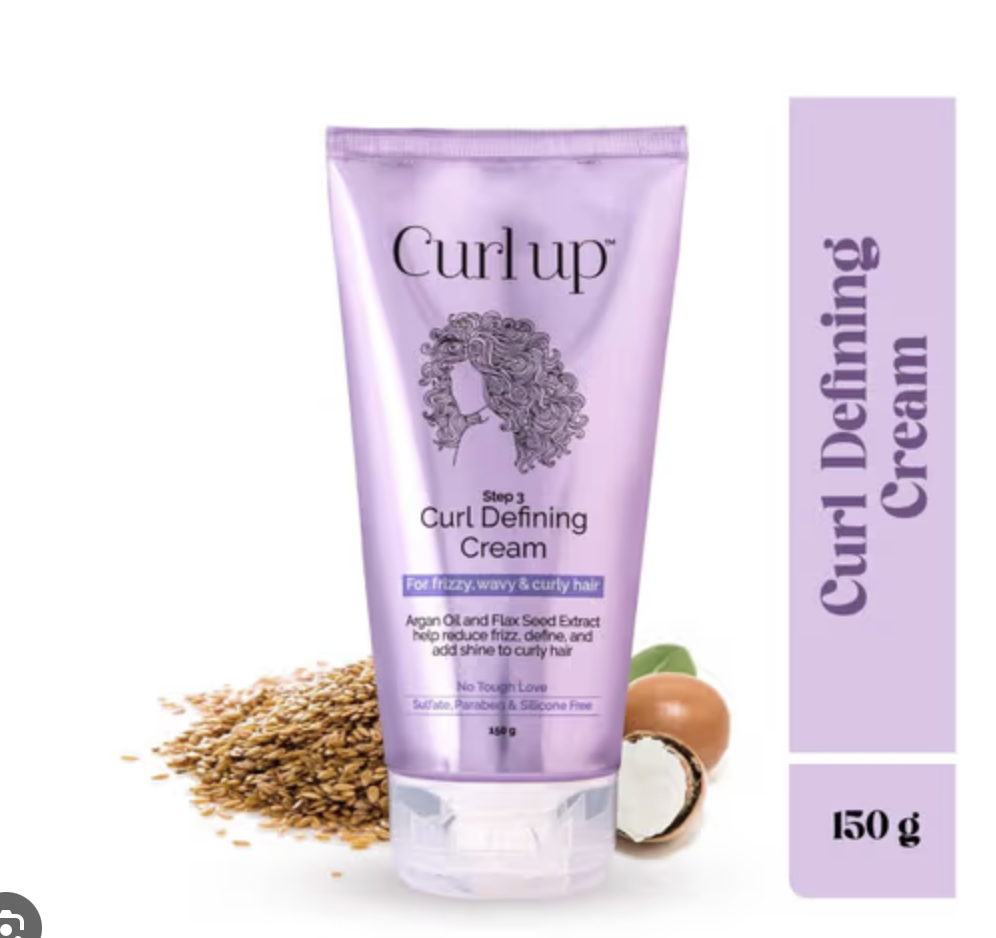 Curl Up Curl Defining Cream - All In One Leave In Conditioner - Hair Cream for Wavy & Curly Hair (150gm)