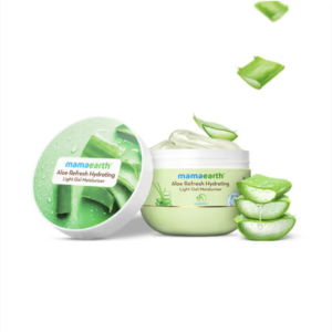 Mamaearth Aloe Refresh Hydrating Light Gel Moisturizer with Aloe Vera & HA 200g | Long-lasting Non-sticky Hydration | Oil-free, Lightweight & Quick-absorbing |Free from Harmful Chemicals |Soo