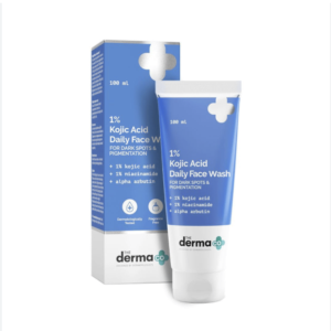 The Derma Co 1% Kojic Acid Face Wash | With Niacinamide & Alpha Arbutin | Reduces Dark Spots, Pigmentation & Blemishes | Cleanses & Brightens Skin | Non-Drying Formula | For All Skin Types |