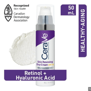 CeraVe Skin Renewing Day Cream SPF 30 - Anti-aging Daily Moisturizing Cream with Encapsulated Retinol, Ceramides & Hyaluronic Acid, Fragrance Free
