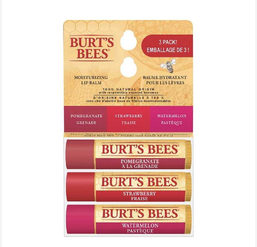 Burt's Bees SUPER FRUIT MIX LIP BALM 3PK