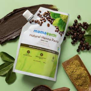 Mamaearth Natural Henna Paste With Henna & Dark Roasted Coffee For Rich Naturally Colored Hair (200g)