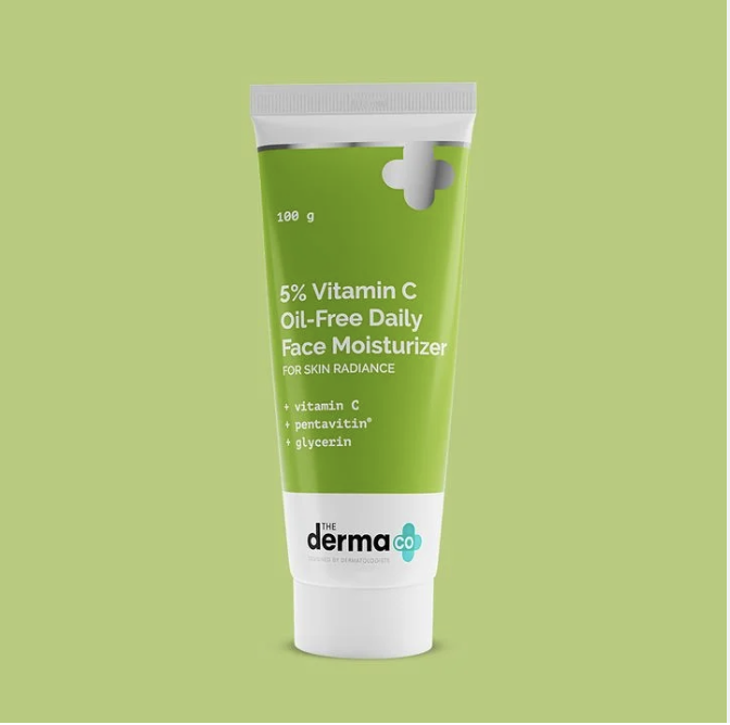 The Derma Co 5% Vitamin C Oil-Free Daily Face Moisturizer for Skin Radiance – 100g