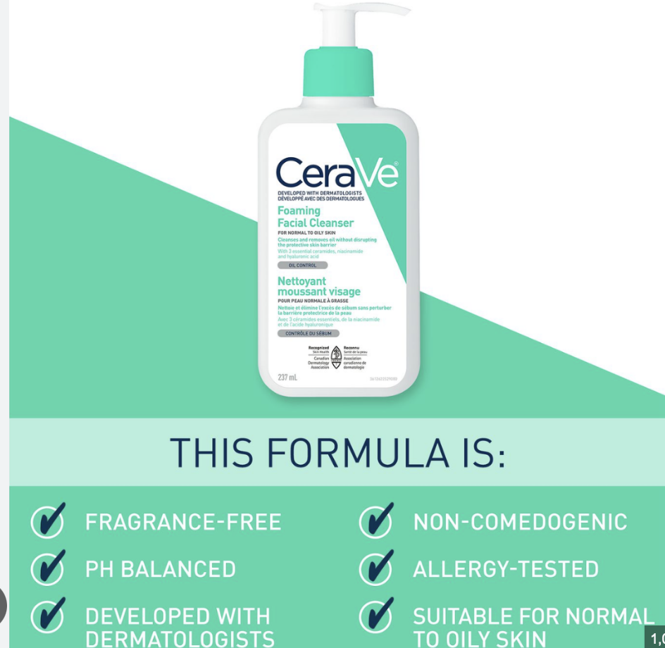 CeraVe Foaming Facial Cleanser 237ml - canada