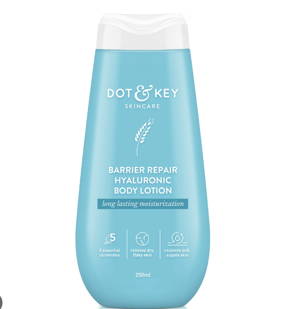 Dot & Key Barrier Repair Hyaluronic Body Lotion for Deep Nourishing & Long Lasting Moisturization | With Hyaluronic & 5 Essential Ceramides |Quick Absorbing & Non Greasy | For Dry & Flaky Ski