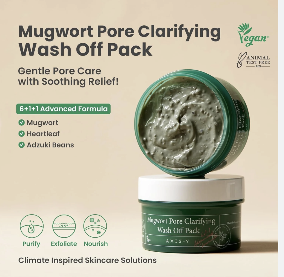 Axis - Y Mugwort Pore Clarifying Wash Off Pack - 100ml