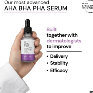 Deconstruct Exfoliating 18% AHA & 3% BHA PHA Serum for Face & Body with Liposomal Technology | Tan Removal, Clear & Glowing Skin for Weekend Exfoliation, Gentle Formula|Co-created with Dermat