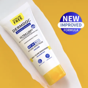 DERMDOC Ultra Light SPF 30 PA+++ Daily Glow Sunscreen| SPF 30 | PA +++ | Lightweight | Quick Absorbing | Fragrance Free 50 gm