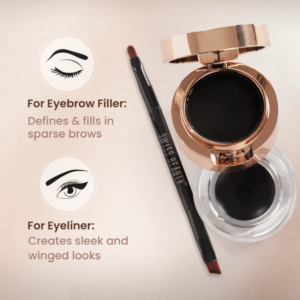 Swiss Beauty 3 In 1 Eyeliner, Eyebrow Filler and Kajal , 24-Hour Stay ,Waterproof - 02 Brown (7 g)