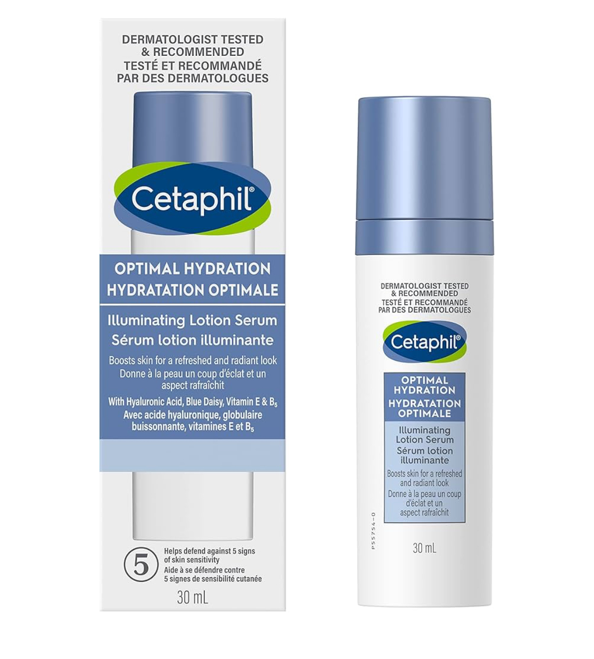 Cetaphil Optimal Hydration Illuminating Serum, Face Serum with Hyaluronic Acid, Vitamin E & Vitamin B5 - CANADA