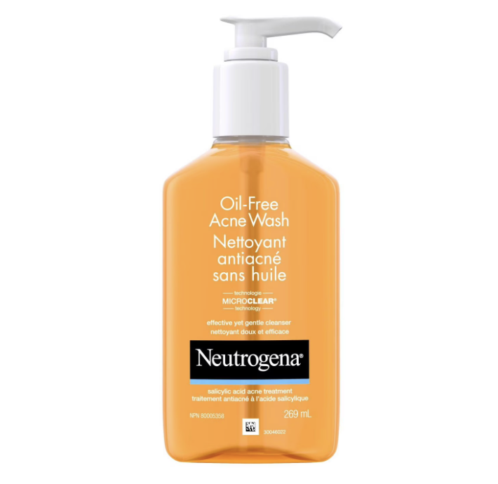 Neutrogena Oil-Free Acne Wash, Facial Cleanser with 2% Salicylic Acid Acne Treatment, Daily Oil-Free Acne Face Wash for Acne-Prone Skin with Salicylic Acid 125ML - CANADA