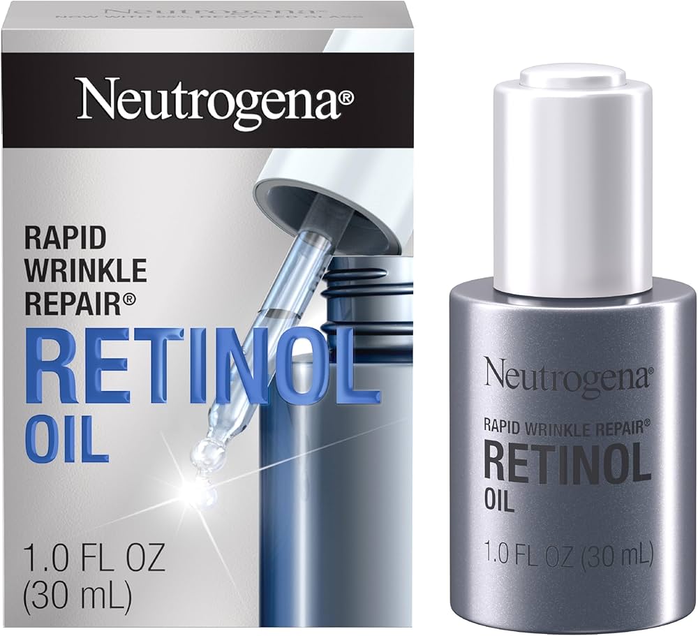Neutrogena Retinol Face Oil .3% Concentrated, Rapid Wrinkle Repair, Daily Anti-Aging Face Serum to Fight Fine Lines, Deep Wrinkles, & Dark Spots- Canada
