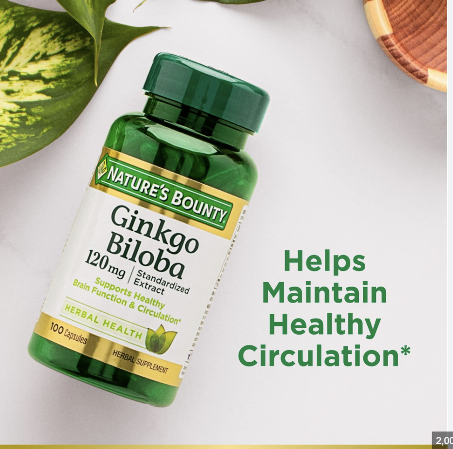 Nature's Bounty Ginkgo Biloba Capsules 120MG