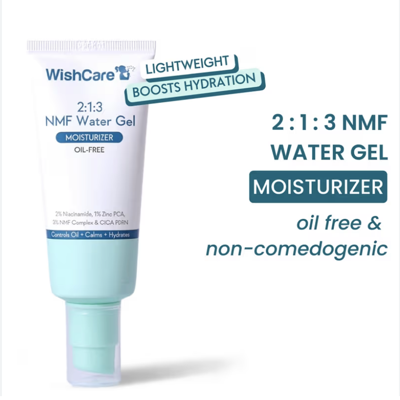Wishcare 2:1:3 NMF Water Gel Moisturizer for Oily & Sensitive Skin, Oil-Free 50ml