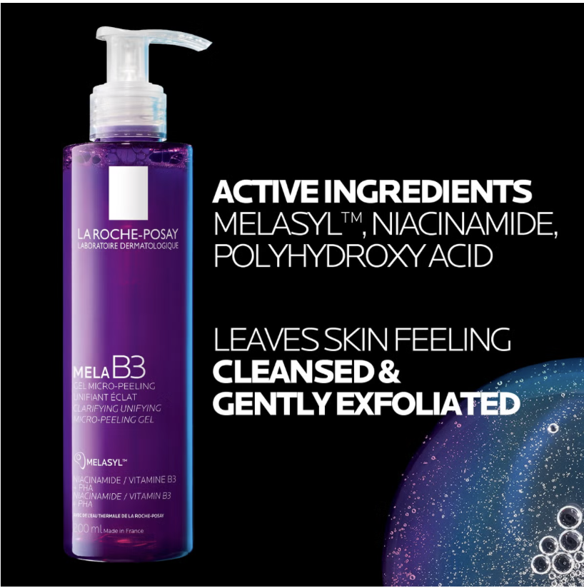 La Roche-Posay Mela B3 Facial Gel Cleanser with Melasyl and Niacinamide 200ml - UK