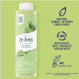 St. Ives Purifying Body Wash Tea Tree And Lemongrass 650ml - Canada