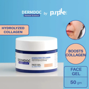 DERMDOC by Purplle Skin Tightening Face Gel with Hydrolyzed Collagen (50 gm) | collagen gel for face | skin collagen booster