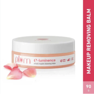 Plum E-Luminence Simply Supple Cleansing Balm, Face, Lip & Eye Waterproof Makeup Remover, Non-drying 90 gm