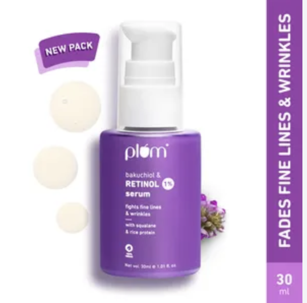 Plum 1% Retinol Anti-Aging Face Serum With Bakuchiol- Boosts Collagen, Reduces Fine Lines & Wrinkles