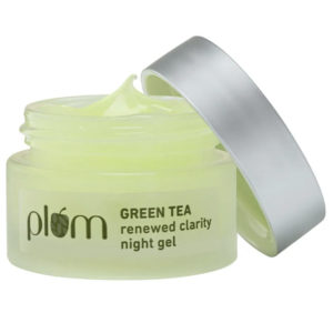 Plum Green Tea Night Gel Cream With Glycolic Acid, Fights Acne For Clear, Oil-Free, Youthful Skin