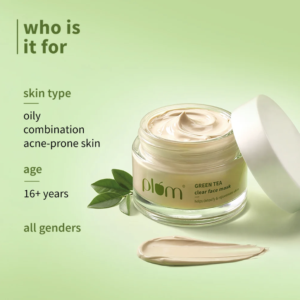 Plum Green Tea Clear Face Mask For Oily & Acne-Prone Skin 60g
