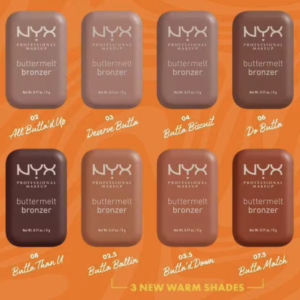 NYX PROFESSIONAL MAKEUP BUTTERMELT POWDER BRONZER 12H WEAR FADE & TRANSFER RESISTANT