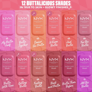 NYX PROFESSIONAL MAKEUP BUTTERMELT POWDER BLUSH, UP TO 12H WEAR, FADE AND TRANSFER RESISTANT