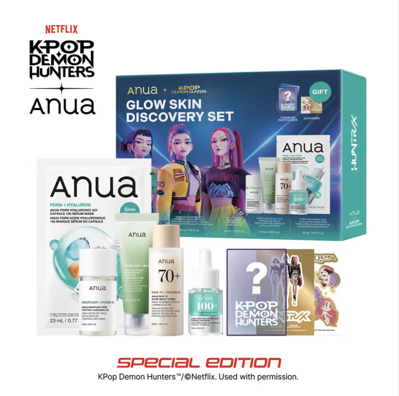 Anua Glow Skin Discovery Set - K-Pop Demon Hunters Special Edition (6pcs)