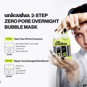 Unleashia Two Step Zero Pore Overnight Bubble Mask