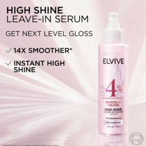 Loreal Paris Elvive Glycolic Gloss High Shine Leave-in Serum 4.4 fl. oz.(130ml)