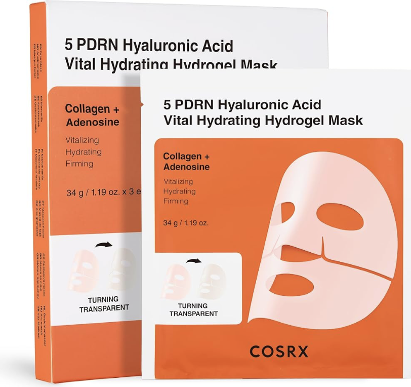 COSRX 5 PDRN Hyalruronic Acid Vital Hydrating Hydrogel Mask - 1 pack(4pc)