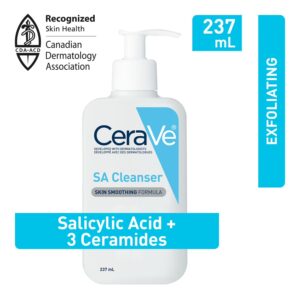 CeraVe Renewing SA Cleanser, Salicylic Acid Foaming Gel Face Wash For Smooth Skin 237ml - CANADA