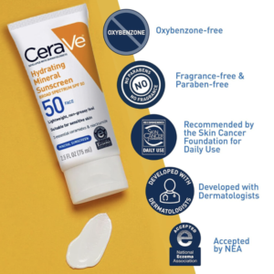 Cerave hydrating mineral sunscreen spf 50