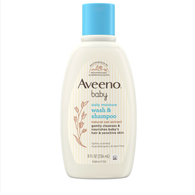 Aveeno Baby Daily Moisture Bath Body Wash & Shampoo, Oat Extract -236ml-canada