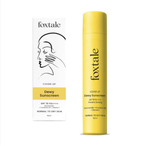 Foxtale Dewy Sunscreen SPF 70 PA++++ With Niacinamide + Provitamin B5 + Vitamin E