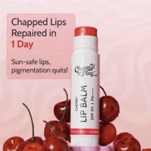 Chemist At Play Cherry Lip Balm SPF 50 Brightens & Repairs Chapped Lips 24HR Moisture