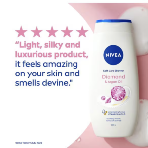 NIVEA Shower Cream Gel, Indulgent Moisture Diamond, 250ml