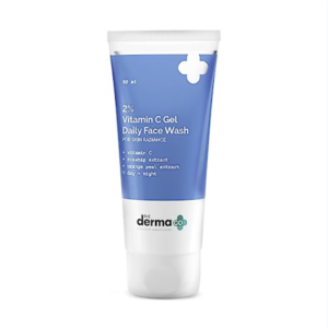 The Derma Co 2% Vitamin C Gel Daily Face Wash with Vitamin C, Rosehip & Orange Peel Extract for Glowing Skin - 80ml