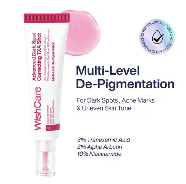 WishCare Advanced Dark Spot Correcting TXA Shot Serum, Alpha Arbutin & Niacinamide (30 ml)