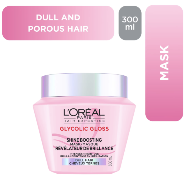 Loreal Paris Hair Expertise Glycolic Gloss, Shine Boosting Hair Mask, 300 ml