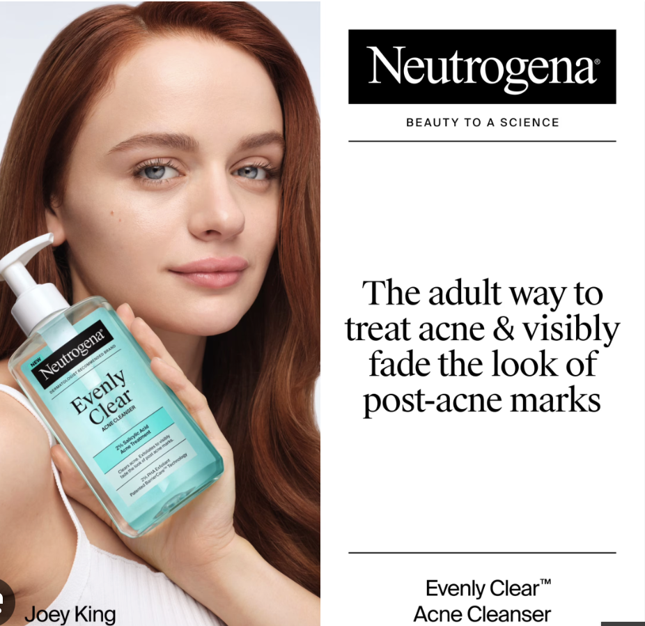 Neutrogena Evenly Clear Acne Cleanser with Salicylic Acid 269ml