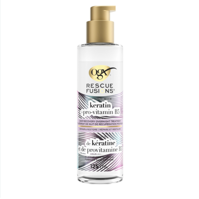 OGX® Rescue Fusions® Keratin + Pro-Vitamin B5 Deep Recovery Overnight Hair Treatment for Dry Hair