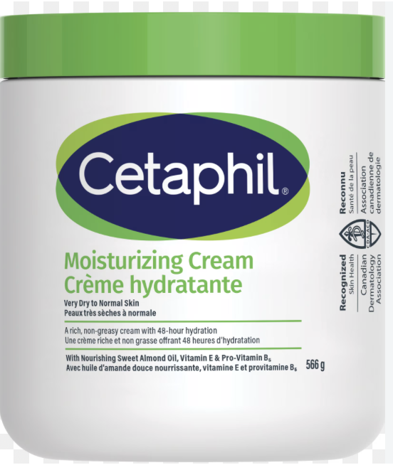 Cetaphil Moisturizing Cream with Sweet Almond Oil and Glycerin 566 g - 48hr Hydration for Dry To Very Dry and Sensitive Skin - Fragrance Free, Paraben Free - Dermatologist Recommended