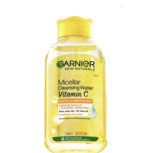 Garnier Skin Naturals, Cleansing Water, Cleansing & Brightening, Micellar Water with Vitamin C, 125 ml