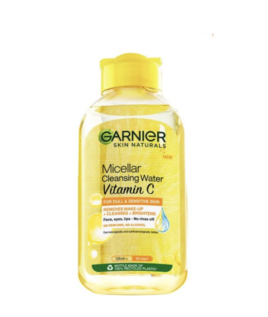 Garnier Skin Naturals, Cleansing Water, Cleansing & Brightening, Micellar Water with Vitamin C, 125 ml