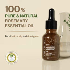 Bare Anatomy 100% Pure & Natural Rosemary Essential Oil for Hair Growth & Thickness (15ml)